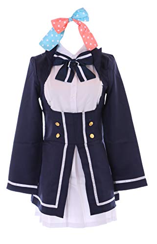 Kawaii-Story MN-159 Zombie Land Saga Sakura Minamoto Kleid Rock blau 5-Teile Damen Kostüm Cosplay (M) von Kawaii-Story