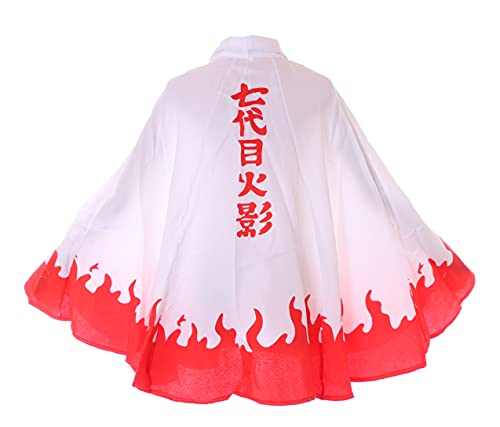 Kawaii-Story MN-195 Nanadaime Hokage Cape Umhang weiß rot Unisex Kostüm Cosplay Halloween (L) von Kawaii-Story