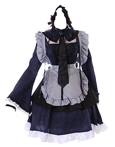 Kawaii-Story MN-226 Maid Zofe Kleid schwarz 8-Teile Cosplay Kostüm für Shizuku Kuroe More Than a Doll (L) von Kawaii-Story