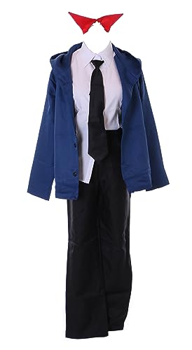 Kawaii-Story MN-233 Blau Anzug Jacke 6-Teile Cosplay komplett Kostüm für Power Chainsaw Man Anime Manga (XXL) von Kawaii-Story