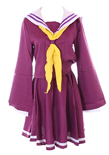 Kawaii-Story MN-30-3 No Game No Life Shiro Lila Schuluniform 6-Teile Anzug Seifuku Damen Kostüm Cosplay (M) von Kawaii-Story