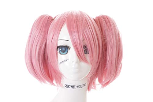 PL-006 Magica Madoka rosa pink 3-tlg. Haarteile kurz Cosplay Lolita Perücke Wig Anime Manga von Kawaii-Story