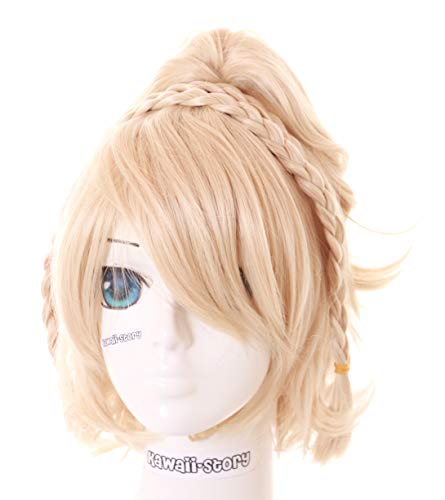 Kawaii-Story PL-654 Lunafreya Final Fantasy blond 35cm Zopf 4-TLG. Cosplay Perücke Wig Anime von Kawaii-Story