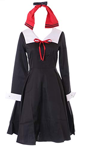 MN-112-1 Love is War Kaguya Shinomiya Langarm Kleid Schuluniform Kostüm Anime Manga Cosplay (L) von Kawaii-Story