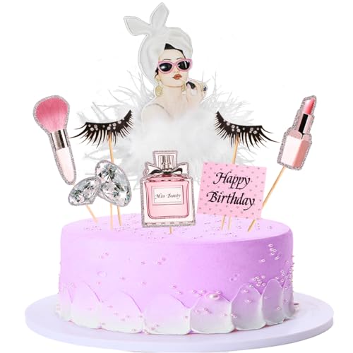 Kawailay 15 Stück Make up Kuchendeko Mädchen Schminke Tortendeko Make up Cupcake Toppers Tortenaufsatz Happy Birthday Kosmetik Cake Topper Deckel für Brautparty Spaparty Mädchen Geburtstag - Stil 3 Kawailay 15 Stück Make up Kuchendeko Mädchen Schminke Tortendeko Make up Cupcake Toppers Tortenaufsatz Happy Birthday Kosmetik Cake Topper Deckel für Brautparty Spaparty Mädchen Geburtstag - Stil 3 von Kawailay