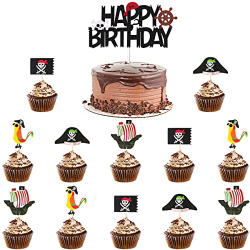 Kawailay 25 Stück Pirate Cake Toppers Piraten Happy Birthday Kuchendeckel Piraten Element Thema Tortendeko Piratensegel Kuchen Picks Tortenaufleger für Kinder Junge Geburtstag Party Stil 2 Kawailay 25 Stück Pirate Cake Toppers Piraten Happy Birthday Kuchendeckel Piraten Element Thema Tortendeko Piratensegel Kuchen Picks Tortenaufleger für Kinder Junge Geburtstag Party Stil 2 von Kawailay