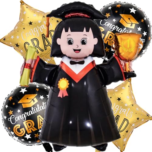 Kawailay 5 Stück Abschluss Luftballon Frau Abschluss Party Folienballon Prüfung Bestanden Deko Ballons Bachelor Luftballons für Uni Party Abi Feier - Stil 1 Kawailay 5 Stück Abschluss Luftballon Frau Abschluss Party Folienballon Prüfung Bestanden Deko Ballons Bachelor Luftballons für Uni Party Abi Feier - Stil 1 von Kawailay
