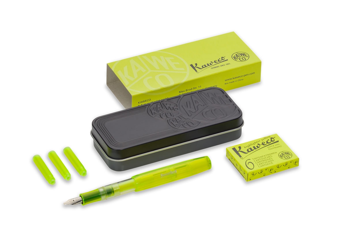 Kaweco Kalligrafiefüllhalter Leuchtmarker Set Yellow von Kaweco