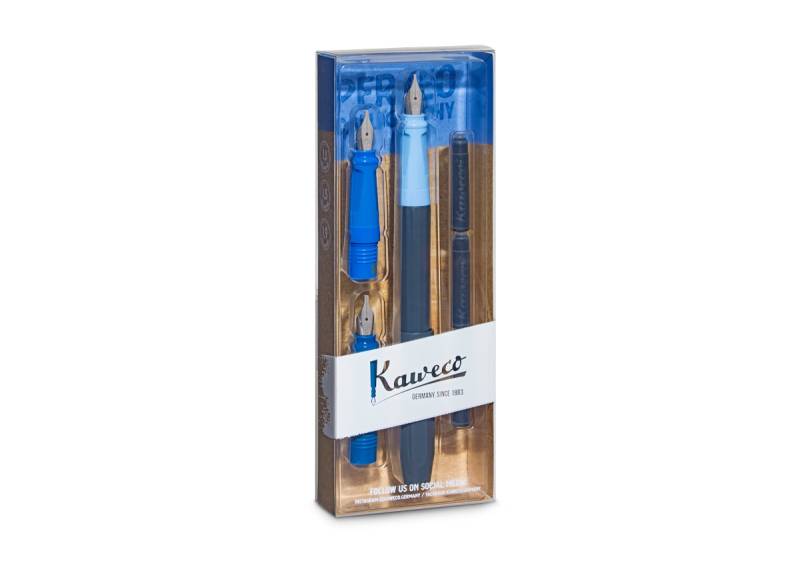 Kaweco Perkeo Kalligrafie-Set Blau von Kaweco