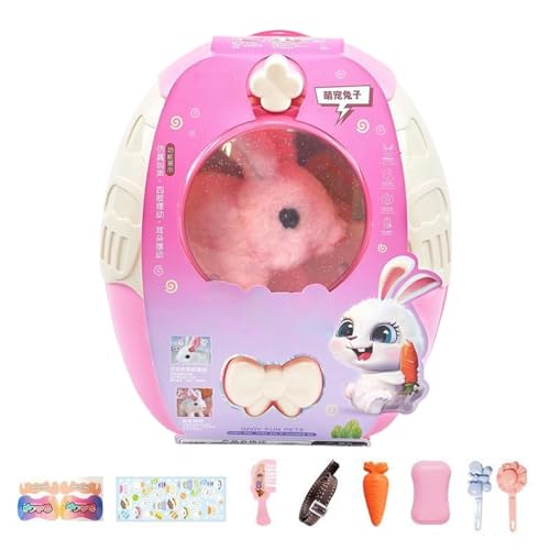 Kaxenig Hasenspielzeug für Kinder, Kaninchenspielzeug für Kinder - Gepäck Interactive Animal Toy - Plüsch Rabbit Interactive Electronic Walk Pet Doll mit Klängen für Geburtstag von Kaxenig