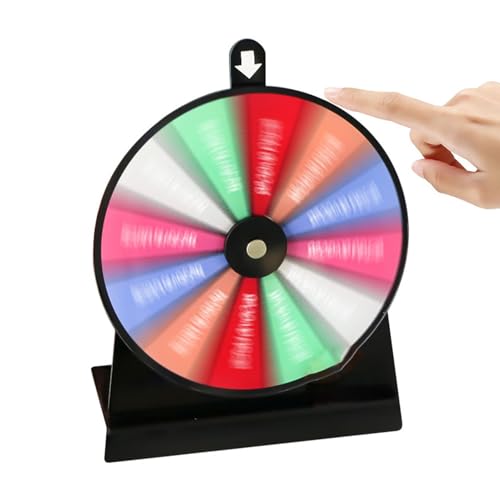 Spin Wheel, Preisrad-Spinner mit Ständer - Abnehmbarer Glücksrad-Spinner mit Ständer - Löschbare Acryltafel, Tisch-Preisrad, 12 Slots, Rouletterad für Messen, Karneval, Festivals von Kaxenig