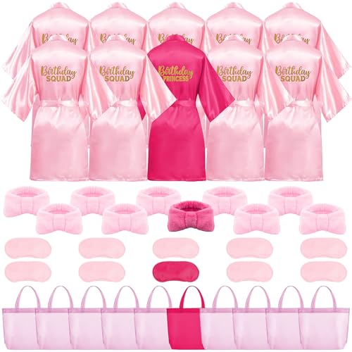 40 Stück Mädchen Spa Party Supplies Kinder Satin Roben Bulk Sleepover Slumber Party Kit enthält 10 Größe 12 bedruckte Kinder-Bademäntel, 10 Schmetterlings-Stirnbänder, 10 Augenmasken und 10 Taschen 40 Stück Mädchen Spa Party Supplies Kinder Satin Roben Bulk Sleepover Slumber Party Kit enthält 10 Größe 12 bedruckte Kinder-Bademäntel, 10 Schmetterlings-Stirnbänder, 10 Augenmasken und 10 Taschen von Kaxtde