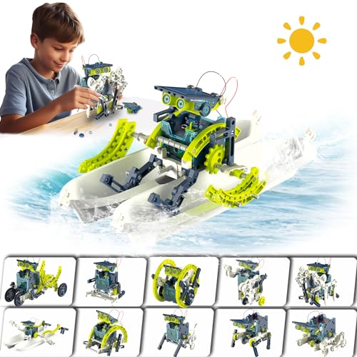 12-in-1 Solar Roboter Geschenke für 8 9 10 11 12 13 14 Jährige Jungs Konstruktionsspielzeug Spielzeug 8-12 Jahre Junge Experimente Geburtstag Weihnachten Coole Idee Geschenk Junge 8 9 10 11 12 Jahre von KayQidee