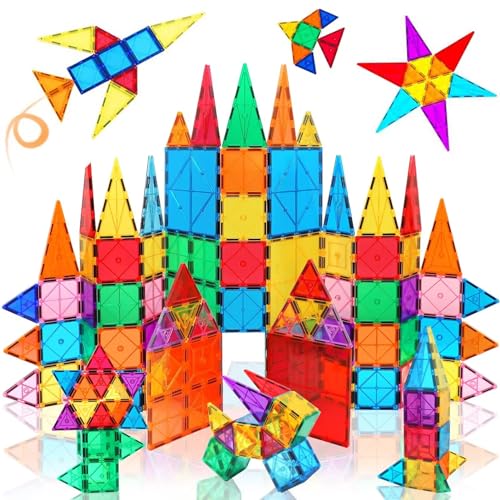 Magnetische Bausteine Magnete Spielzeug ab 3-8 Jahre Jungen Mädchen Magnetfliesen Spielzeug Magnetspiel für Kinder Geschenke Weihnachten Geburtstags 3 4 5 6 7 Jahre von Kaysaitoy