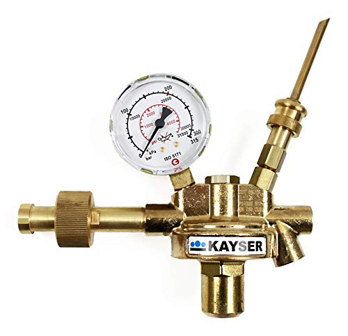 Kayser K10 Profi Ballongas-Druckminderer mit Inhaltsmanometer, Füllventil und Füllnadel - 1 stück, für Männer, Unisex-Erwachsene, Allgemeine Feier von Kayser