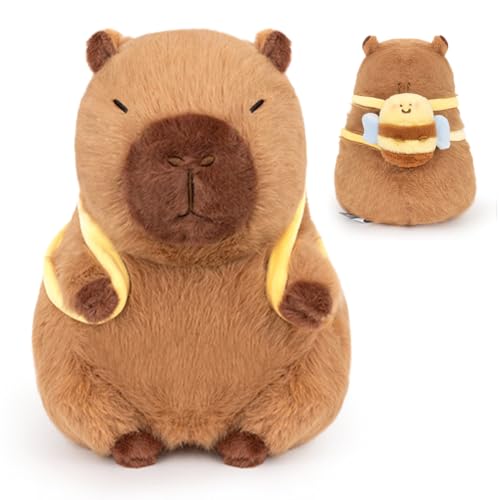 Kayuneed Niedliche Capybara Kuscheltier mit Abeilles - 23cm Capybara Plüschtier, Capybara Plüsch Kissen Spielzeug, Capybara Plushie Puppen, Geburtstagsgeschenk für Jungen Mädchen und Home Deko Kayuneed Niedliche Capybara Kuscheltier mit Abeilles - 23cm Capybara Plüschtier, Capybara Plüsch Kissen Spielzeug, Capybara Plushie Puppen, Geburtstagsgeschenk für Jungen Mädchen und Home Deko von Kayuneed