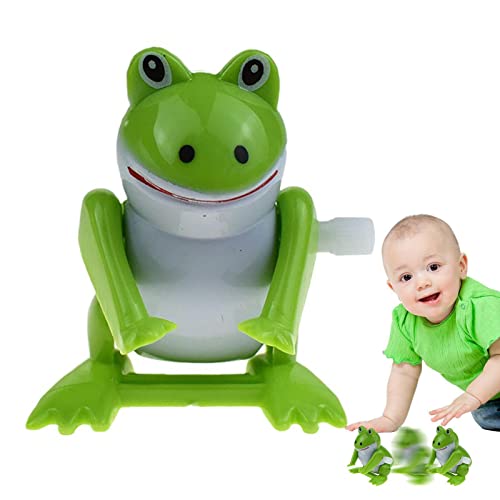 Aufziehbares Froschspielzeug – Frühlingsfroschspielzeug, umweltfreundliches Uhrwerk-Froschtier | grüner Frosch-Spielzeug, ungiftiges frühpädagogisches Lernspielzeug für Kinder und Erwachsene von Kbnuetyg