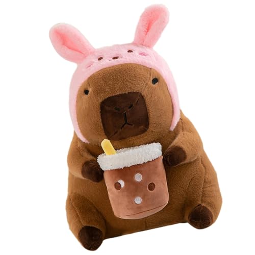 Capybara Plush - Capybara Plüschtier, niedliches und bequemes Plüschtier | Capybara Plushie Plüsch Blume Plüschtier Weiche Wohnkultur Niedliches Capybara Kissen Cartoon für von Kbnuetyg