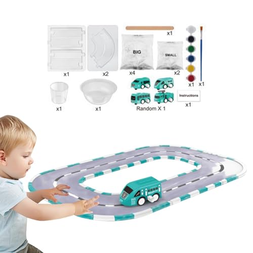 Gleis-Malspielzeug,Gleis-Malspielzeug - Track Toys Malset Zusammenbau - Mini-Schienen-Set, pädagogisches Malspur-Spielzeug-Spielset für Kindertag, Geburtstagsgeschenke von Kbnuetyg