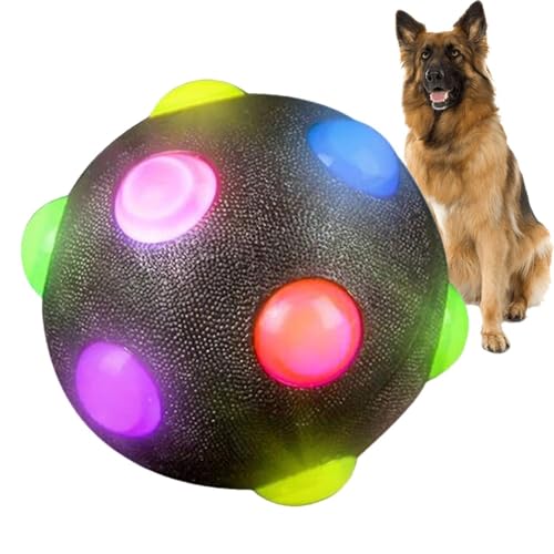 Im Dunkeln Leuchtende Hundebälle – Leuchtender Hundeball, Leuchtender Hundeball, Blinkender Ball, Hundespielzeug, Mit Ausbuchtung | Weicher, Sicherer, Interaktiver Hundespielzeugball, Elastisches Haus von Kbnuetyg