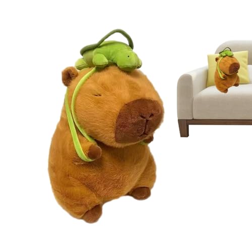 Kbnuetyg Gefülltes Capybara-Plüschtier | Capybara Plüsch Süße Puppe Stofftiere - Capybara Puppe 9 Zoll, Weiches Plüschtier, Plüschkissen Für -Mädchen-Geschenke von Kbnuetyg