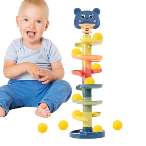 Kbnuetyg Kugel-Tropfen-Spielzeug - Early Education Rolling Ball Toy, Niedliches Ball-Drop-Spielzeug Für Kleinkinder | Wirbelnde Babytürme, Pädagogisches Entwicklungsspielzeug Für jungén Und Mädchen von Kbnuetyg