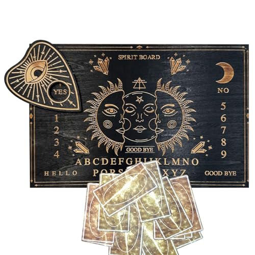 Kbnuetyg Ouija-Brett – Holz Botschafts-Board mit Buchstaben und Zahlen, Pendelbrett zur spirituellen Dekoration, Geschenk für, Mädchen und Freunde von Kbnuetyg