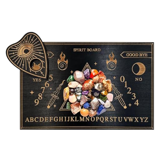 Kbnuetyg Ouija-Brett – Holzschild mit Buchstaben und Zahlen zur Dekoration, Geschenk für, Mädchen und Freunde, Pendelbrett von Kbnuetyg