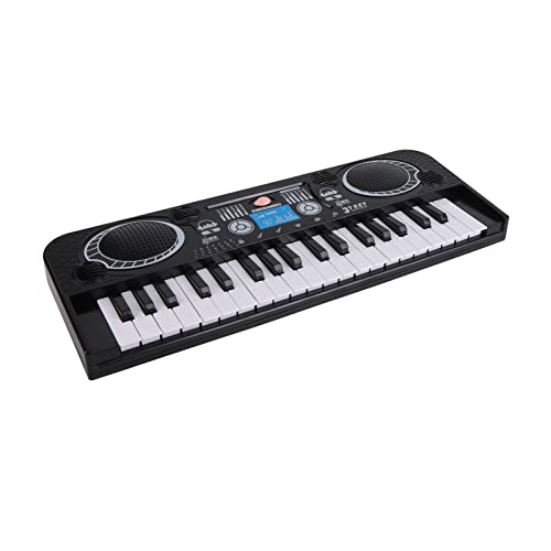 Elektronisches Keyboard, Klavier, 37 Tasten, tragbares pädagogisches Musikinstrument, für Kinder ab 3 Jahren, Schwarz von Kcabrtet