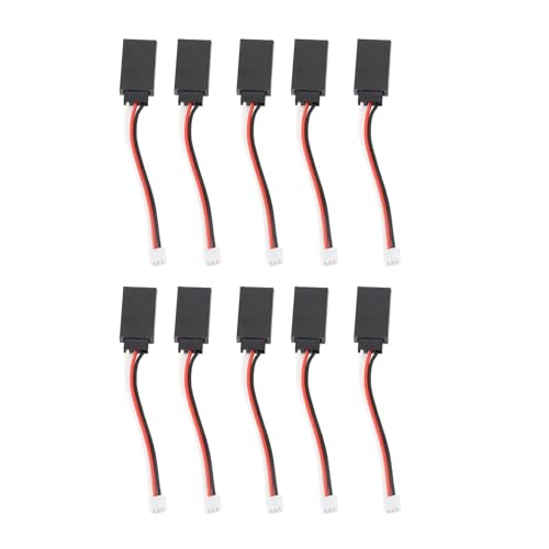 Kcabrtet 10 Stück 3 Pin Servo Verlängerungskabel Stecker Buchse RC Modellauto von Kcabrtet