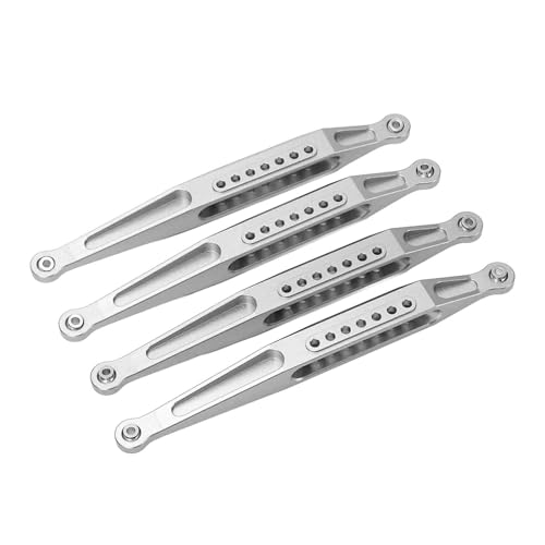 Kcabrtet 4-teiliges RC-Unterlenker-Set aus Aluminiumlegierung, hochfest, exquisites Unterlenker-Set für LOSI 1/8 LMT 4WD LOS04022 RC-Auto (Silver) von Kcabrtet