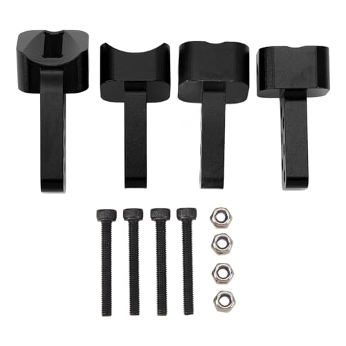 Kcabrtet 4PCS RC Link Mount Set Aluminium Legierung Multi Winkel Hinterachse Untere Link Mount Ersatzteile für SCX10 II AR44 1/10 RC Auto (Black) von Kcabrtet