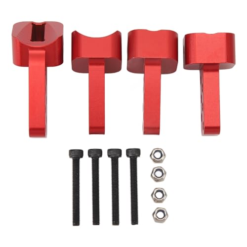 Kcabrtet 4PCS RC Link Mount Set Aluminium Legierung Multi Winkel Hinterachse Untere Link Mount Ersatzteile für SCX10 II AR44 1/10 RC Auto (Red) von Kcabrtet