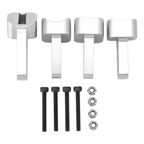 Kcabrtet 4PCS RC Link Mount Set Aluminium Legierung Multi Winkel Hinterachse Untere Link Mount Ersatzteile für SCX10 II AR44 1/10 RC Auto (Silver) von Kcabrtet