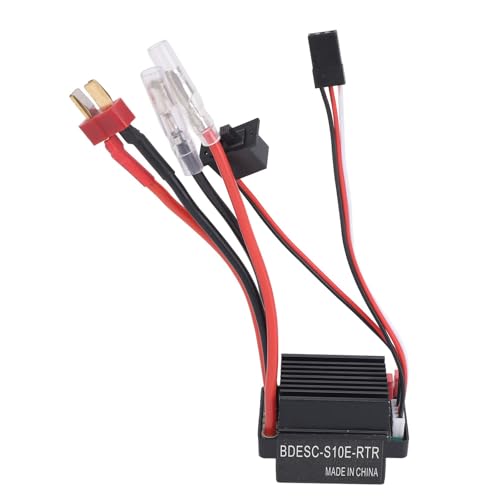 Kcabrtet 60A ESC-Geschwindigkeitsregler, gebürstet, Dual-Wege-T-Stecker, professioneller elektronischer gebürsteter ESC für Auto, Boot von Kcabrtet