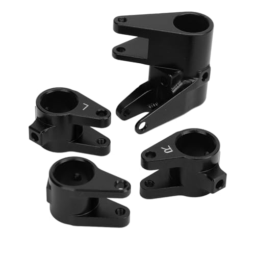 Kcabrtet Aluminium-Achsrohr-Verbindungsmontage-Set, leistungsstarker Verbindungsstangen-Adapter für SCX10 PRO Offroad-RC-Autos (Black) von Kcabrtet