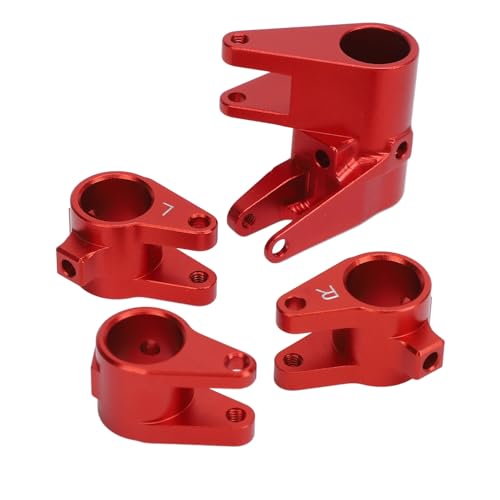 Kcabrtet Aluminium-Achsrohr-Verbindungsmontage-Set, leistungsstarker Verbindungsstangen-Adapter für SCX10 PRO Offroad-RC-Autos (Red) von Kcabrtet