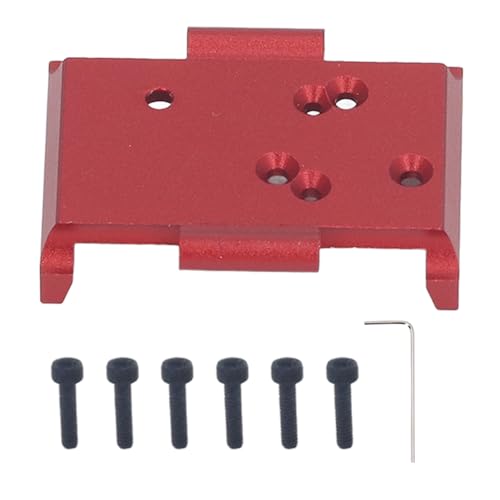 Kcabrtet Befestigungsplatte für Untersetzungsgetriebe aus Aluminiumlegierung, kompaktes HobbyPlus RC-Auto 1/18 4WD CP18P (Red) von Kcabrtet