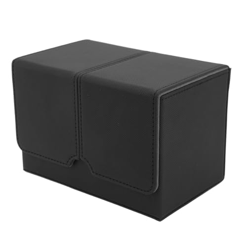 Kcabrtet Kartendeck-Box, PU-Leder-Halter, Organizer-Hülle für 160 Karten für Sammelkarten, Spieleabende (Black) von Kcabrtet