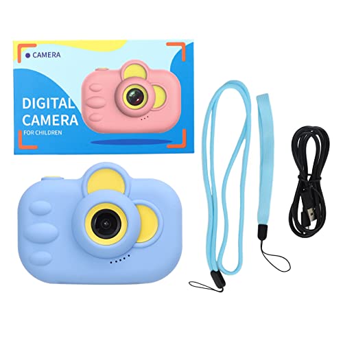 Kcabrtet Kinderkamera, 12 MP, Dual-Objektiv vorne und hinten, 1080P, Digitale Kinder-Videokamera für Mädchen und Jungen (Blue) von Kcabrtet