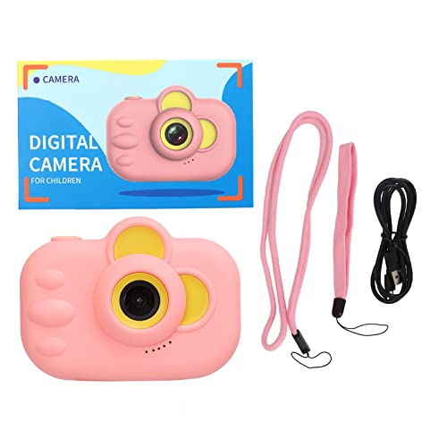 Kcabrtet Kinderkamera, 12 MP, Dual-Objektiv vorne und hinten, 1080P, Digitale Kinder-Videokamera für Mädchen und Jungen (Pinkish) von Kcabrtet