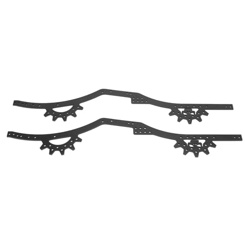 Kcabrtet Legierung, Verstellbarer Radstand, RC-Chassis-Schienen, einzigartiges Design für Axial SCX10 II 1/10 RC-Car (Black) von Kcabrtet