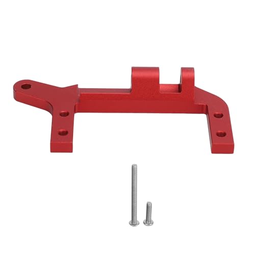 Kcabrtet RC-Achsen-Servohalterung aus Aluminiumlegierung, viergliedrige Metall-Servohalterung für 1/10 ferngesteuertes Crawler-Auto (Red) von Kcabrtet