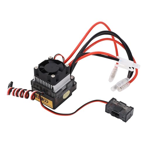 Kcabrtet RC Brushed ESC Hochfrequenz-Antriebssystem für 1/10 RC Car Boat 2-4S LiPo 6-12 NiMH von Kcabrtet