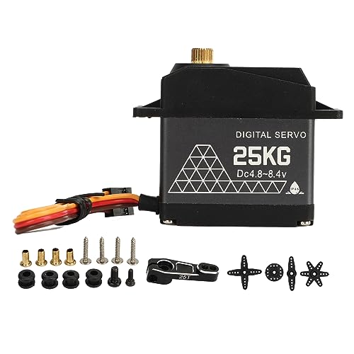 Kcabrtet RC Digital Servo 25 kg DC 4,8–8,4 V wasserdichtes Lenkservo mit Metallgetriebe für RC Car Robot von Kcabrtet