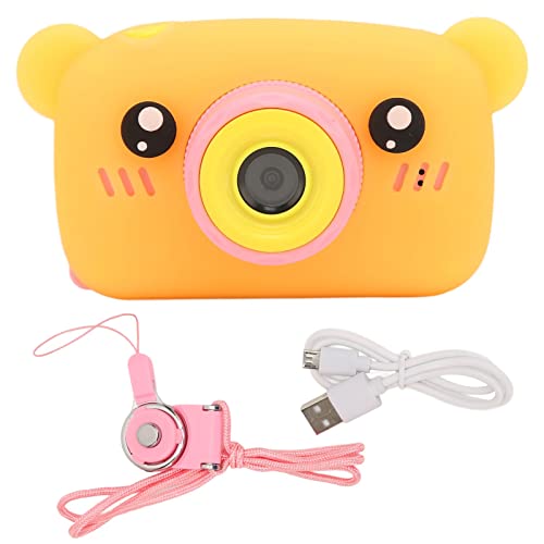 Kids Camera HD Front and Rear Dual Cameras Multifunctional Children Camera COMPACT Lightweight Easy IDEAL for 3‑10 Year Old Girls (Orange) von Kcabrtet