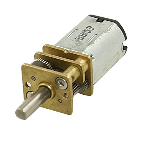 Kcvzitrds 400RPM 6V 0.45A hohes Drehmoment Mini elektrische DC Getriebemotor Fuer DIY (Silber, Messing Ton) von Kcvzitrds