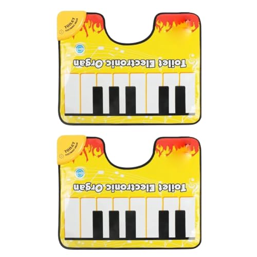 Kcvzitrds Badezimmerteppich mit Künstlerischem Klavierklang, Attraktive Bodenmatte mit Klavierklang, Toilettenteppich-Set mit Elektronischer Musik von Kcvzitrds