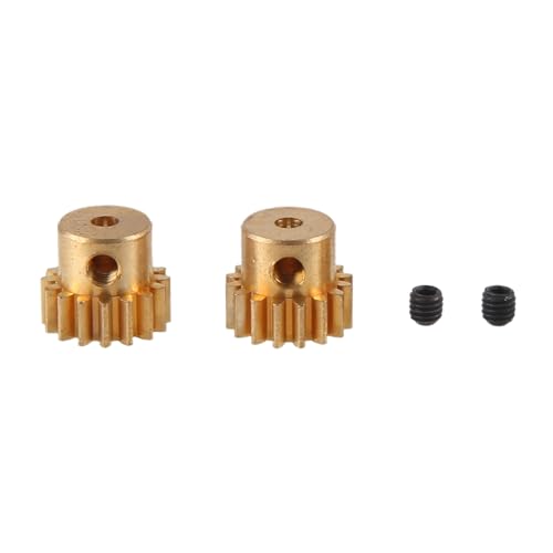 Kdouehg 2PC 2,3 mm Welle Metall Ritzel Motorgetriebe 48DP M0.6 M0.8 für 1/12 1/16 RC Auto 7075 - Redcat 370/380/390,16T von Kdouehg