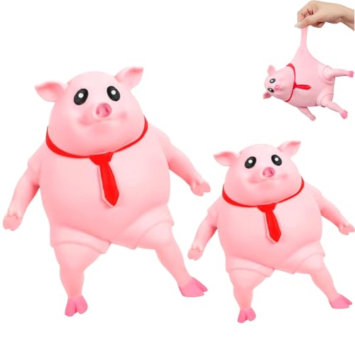 Kdtoll 2 Stück Anti Stress Schwein Anti Stress Spielzeug, Piggy Squeeze Toy, Rosa Schwein Antistress Spielzeug, Squishy Stress-Schweine für Stressabbau und Spaß von Kdtoll